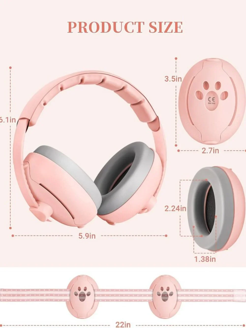 Noise-Canceling Baby Headphones & Ear Muffs - 2-in-1 Noise Protection for